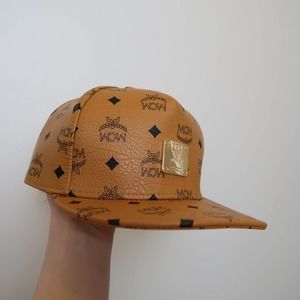 MCM Tan Snapback Hat/Baseball Cap